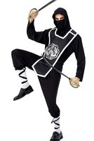 Costume de ninja guerrier Hokkaido noir pour homme adulte, nouveau pour Halloween, costume de cosplay, tenue fantaisie pour homme