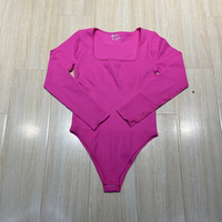 Mono de punto acanalado de manga larga para primavera, ajustado, adelgazante, sin costuras, para exteriores, ¡Gran oferta!