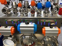 Furui Offre Spéciale Acier Inoxydable Ss304 Ss316L Sanitaire LL Type Contrôle Manuel de Qualité Alimentaire Vanne Papillon Industrielle à Trois Voies