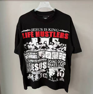 เสื้อยืดดีไซน์ใหม่ Life T-Shirt Hustlers สำหรับผู้ชาย สไตล์เรโทร ผ้าฝ้ายถัก ระบายอากาศได้ดี เสื้อยืดแขนสั้นลำลอง พิมพ์ลายดิจิทัล - Product Image 4