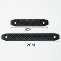 LWXC 4 pièces Bande de protection tactique en alliage d'aluminium avec 2 pièces de 8 cm et 12 cm par ensemble, support de montage à motif BP/matriciel/nid d'abeille