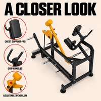 Machine à pédales pendulaires pour exercices de fessiers avec support corporel rembourré pour l'entraînement de force des hanches dans les centres de fitness commerciaux