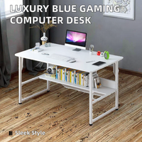 Conteneur minuscule maison réglable luxe bleu Mini PC Table ordinateur bureau armoire chaise de jeu pour ordinateur bureau