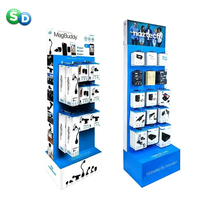 Prix de gros d'usine magasin de détail promotion support en carton debout câble USB présentoir d'accessoires de téléphone portable