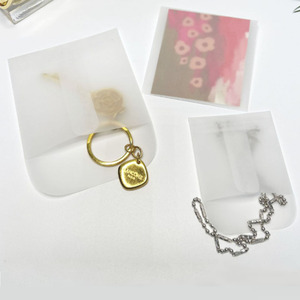 Sobre de Papel de Calco Cuadrado Pequeño, Translúcido, Encerado, para Guardar Semillas, Fotos, Sellos, Anillos, Joyas y Monedas - Product Image 2