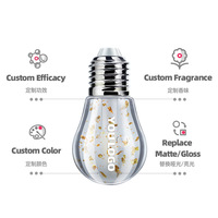 Vente en gros ampoule LED 10 couleurs avec logo personnalisé Transparent clair fruits enfants changement de couleur huile pour les lèvres brillant à lèvres glaçure pour les lèvres
