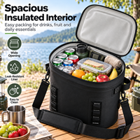 Sac isotherme souple et réutilisable en TPU imperméable, portable, pour le camping, la pêche, les pique-niques, avec bandoulière.