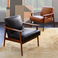 Fauteuil de Salon Design Moderne en Velours et Cuir – Chaise de Loisirs Luxueuse