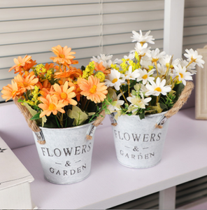 Décorations pour la maison 2022 seau <span class=keywords><strong>en</strong></span> fer plante <span class=keywords><strong>en</strong></span> pot Simulation <span class=keywords><strong>plantes</strong></span> <span class=keywords><strong>en</strong></span> pot - Product Image 4