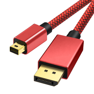 <span class=keywords><strong>Cable</strong></span> Trenzado Rojo Mini <span class=keywords><strong>DisplayPort</strong></span> a <span class=keywords><strong>DisplayPort</strong></span> 1,4 8K 60Hz 4K <span class=keywords><strong>144Hz</strong></span> 2K 240Hz HDR DSC 1,2 Thunderbolt 2 Mini DP a DP <span class=keywords><strong>Cable</strong></span> - Product Image 3