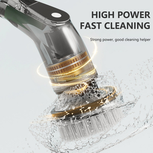 8-in-1 Multifunctional Rechargeable <strong>Electric</strong> <strong>Cleaning</strong> <strong>Brush</strong> with Handle Nylon <strong>Brush</strong> Head-Portable Bathroom Scrubber - Product Image 2