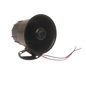 12V Electric Horn Universal Car <b>Alarm</b> Speaker High Power Tweeter For Engineering Vehicle Warning Use Black - Product Image 1