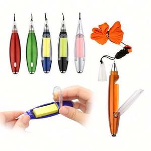 Multifunctional Ballpoint Pen LED Light 1.0mm Plastic Stationery <b>Sticky</b> <b>Notes</b> Lanyard for School Office Supplies - Product Image 1