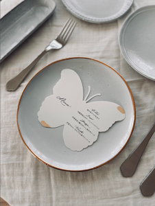 การ์ดเมนูผีเสื้อทำจากกระดาษผ้าฝ้ายสำหรับงานแต่งงานเจ้าสาว - Product Image 3