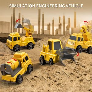 5 in 1 Pull Back Engineer Friction Toy <b>Car</b> Vehicles Transport Carrier Construction Truck Kids Girls Boys Toy - Product Image 3