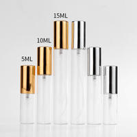 Mini Botella de Perfume Portátil de 5ml 10ml 15ml, Atomizador de Perfume con Pulverizador de Niebla Fina, Botella de Perfume Recargable, Botella de Perfume Vacía