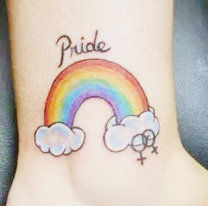LGBT orgoglio del mese orgoglio mondiale arcobaleno tatuaggio adesivi americani Gay Parade tatuaggio temporaneo per la decorazione posteriore delle braccia del viso - Product Image 1