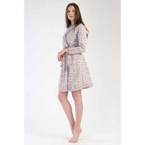 Robe courte matelassée à col châle et manches longues pour femme – Vêtement de nuit confortable - Product Image 2