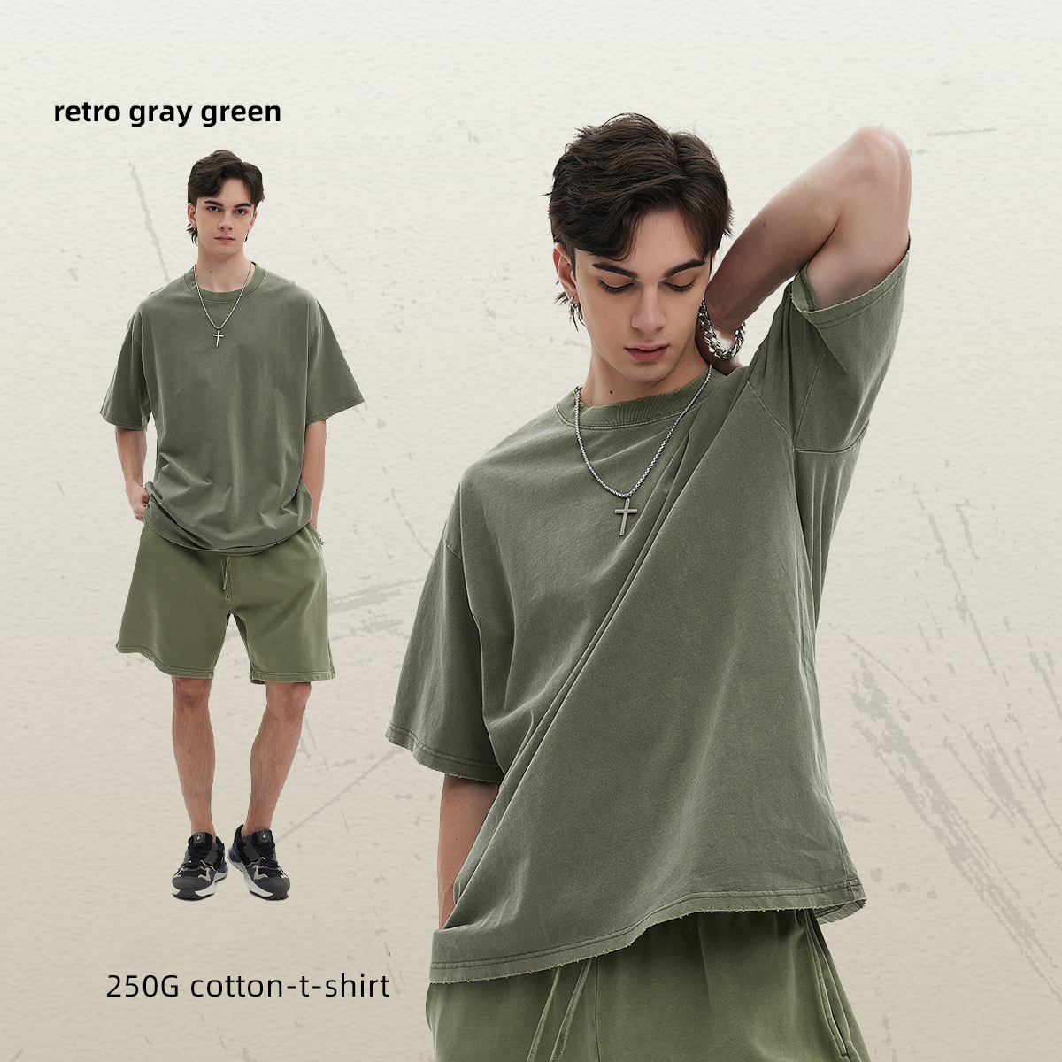retro gris verde
