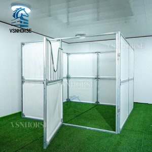 Establo Portátil Temporal para <span class=keywords><strong>Caballos</strong></span>, Refugio Modular con Estructura de Acero Galvanizado y Techo Resistente a la Intemperie para Eventos al Aire Libre - Product Image 4