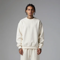 Hauts en molleton bouclette style américain vintage à épaules tombantes, impression personnalisée pour la vente en gros de sweats à capuche et pulls pour hommes