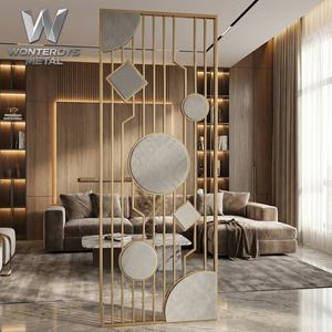 Pantalla de Cristal Acrílico con Separación de Acero Inoxidable 304 y LED Premium para Diseño de Hoteles, Restaurantes, Oficinas y Espacios Interiores Modernos - Product Image 1