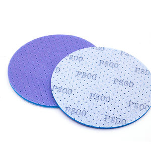 Papier abrasif en <span class=keywords><strong>éponge</strong></span> super doux en céramique violette de 5 pouces pour la réparation de la <span class=keywords><strong>peinture</strong></span> automobile et le traitement des métaux - Product Image 1