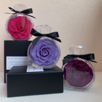 Rose éternelle géante personnalisable TC, fleur luxueuse pour la fête des mères, cadeau de la Saint-Valentin, flacon de parfum en acrylique, rose préservée pour femmes