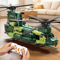 Kit de construction d'hélicoptère militaire lourd Kavoworld, modèle d'avion DIY, kit de construction STEM, vente en gros d'usine