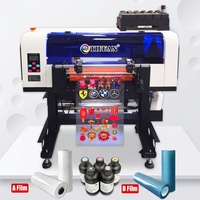 Machine d'impression d'autocollants de haute qualité à prix d'usine, rouleau à rouleau avec laminateur tout-en-un, avec feuille d'or, imprimante UV DTF A3