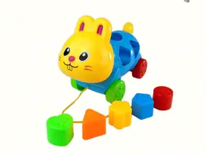 Cartoon Puzzle Drag Animal Building Blocks Rabbit Fun Animal Early Education Enlightenment Toys