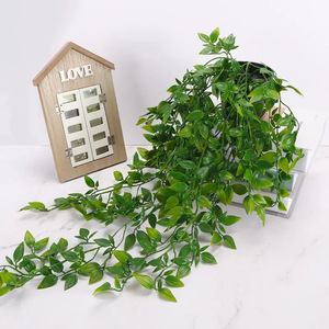 Plante suspendue artificielle Huisen, décoration murale intérieure en plastique, petite plante verte en pot - Product Image 4
