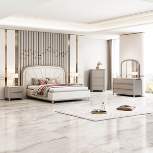 Juego <span class=keywords><strong>de</strong></span> Muebles <span class=keywords><strong>de</strong></span> Dormitorio <span class=keywords><strong>de</strong></span> Lujo Moderno, <span class=keywords><strong>Cama</strong></span> King Size, Mesita <span class=keywords><strong>de</strong></span> Noche, Cómoda con Cajones (5+), Cabecera Iluminada, Material <span class=keywords><strong>de</strong></span> Madera, Uso Hotelero, YIFAN - Product Image 1