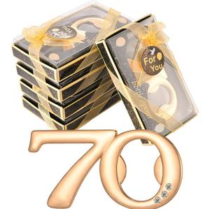 Décapsuleurs dorés pour les fêtes d'<span class=keywords><strong>anniversaire</strong></span> (<span class=keywords><strong>40e</strong></span>, 50e, 70e), ouvre-bouteilles numérotés, cadeaux d'<span class=keywords><strong>anniversaire</strong></span> <span class=keywords><strong>de</strong></span> <span class=keywords><strong>mariage</strong></span>, souvenirs pour les invités - Product Image 1