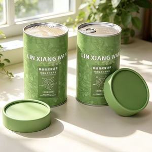 Boîte cadeau ronde en papier kraft biodégradable avec couvercle, emballage personnalisé pour café et aliments, options de pelliculage mat - Product Image 6