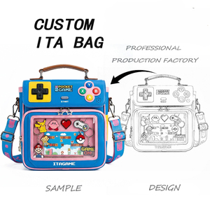 Sac à dos scolaire tendance personnalisé Ita Bolsa, design de dessin animé et de jeu, fenêtre transparente en PVC, sac à dos unique pour fans, idéal pour les cadeaux de cosplay - Product Image 6