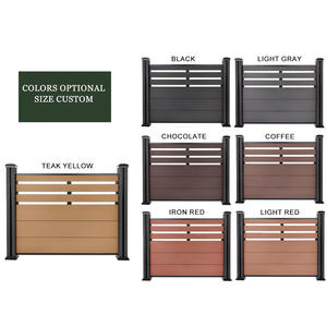 Panneaux de clôture décoratifs de jardin en plastique gris co-extrudé pour l'extérieur - Product Image 2