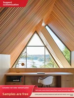 Kanadische Rotzeder-Saunabretter, knotenfreie Verstärkungsplatten für Decke und Wand, Sockelpaneele für Dampfbad, Balkon und Außenbereich