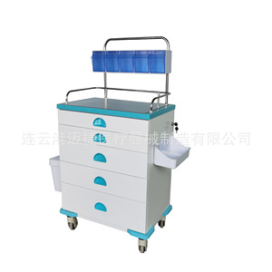 Carrito de Anestesia Médica Myljeller, Carro de Emergencia Multifuncional de ABS para Tratamiento, Uso Hospitalario - Product Image 1