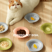Nouveau design bol incliné pour chat bol surélevé pour chien mignon bol pour chat en céramique pour nourriture sèche bols pour chien surélevés avec support