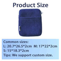 Étui de protection pour Kindle en velours côtelé avec fermeture éclair et poche avant, personnalisable, pour liseuse électronique, accessoires Kindle