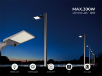 Lampadaire LED extérieur IP65 avec détecteur de mouvement AC 85-165V certifié CE, température de couleur 3000-6500K, intensité variable, en aluminium moulé sous pression, 120