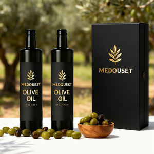 Logo personalizzato 250ml 500ml 750ml 1000ml bottiglia di vetro olio d'oliva sfuso olio d'oliva bottiglie di vetro con tappo a corona per condire le salse - Product Image 2