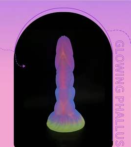 Juguetes Sexuales Anales de Silicona Luminosos Fluorescentes, Estimulación del Punto G, Masturbación, Consolador de Dragón Monstruoso, Tapón Anal con Ventosa - Product Image 5