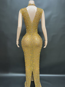 Novance Dropshipping Alibaba Set Due Pezzi con Diamanti Abito da Sera di Lusso in Rete Abito da Sposa Giovanile Ropa Formal Para Mujer - Product Image 3