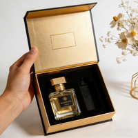 Caja de Regalo de Cartón Rígido Magnético para Perfumes, Cosméticos, Personalizada con Tinta de Soya