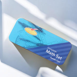 Juego de geometría de metal duradero para estudiantes de escuela <span class=keywords><strong>primaria</strong></span> y secundaria Papelería de caja de hierro con brújula - Product Image 6