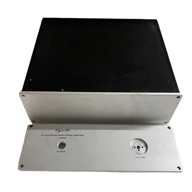 Aluminum Alloy Silver Amplifier Chassis Shell DIY Empty Box Hifi Digital Power Amplifier Case Housing