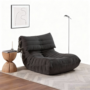 Moderna Poltrona Sacco Singola <span class=keywords><strong>Capricorn</strong></span> Cabin di Design per Piccolo Appartamento in Tessuto e Schiuma Espandibile per Soggiorno Balcone Stanza delle Ragazze - Product Image 2