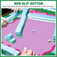 Tapis de jeu de mahjong OASIS de luxe portable en caoutchouc naturel de 33,5 pouces x 33,5 pouces pour jeux de mahjong américain et de poker